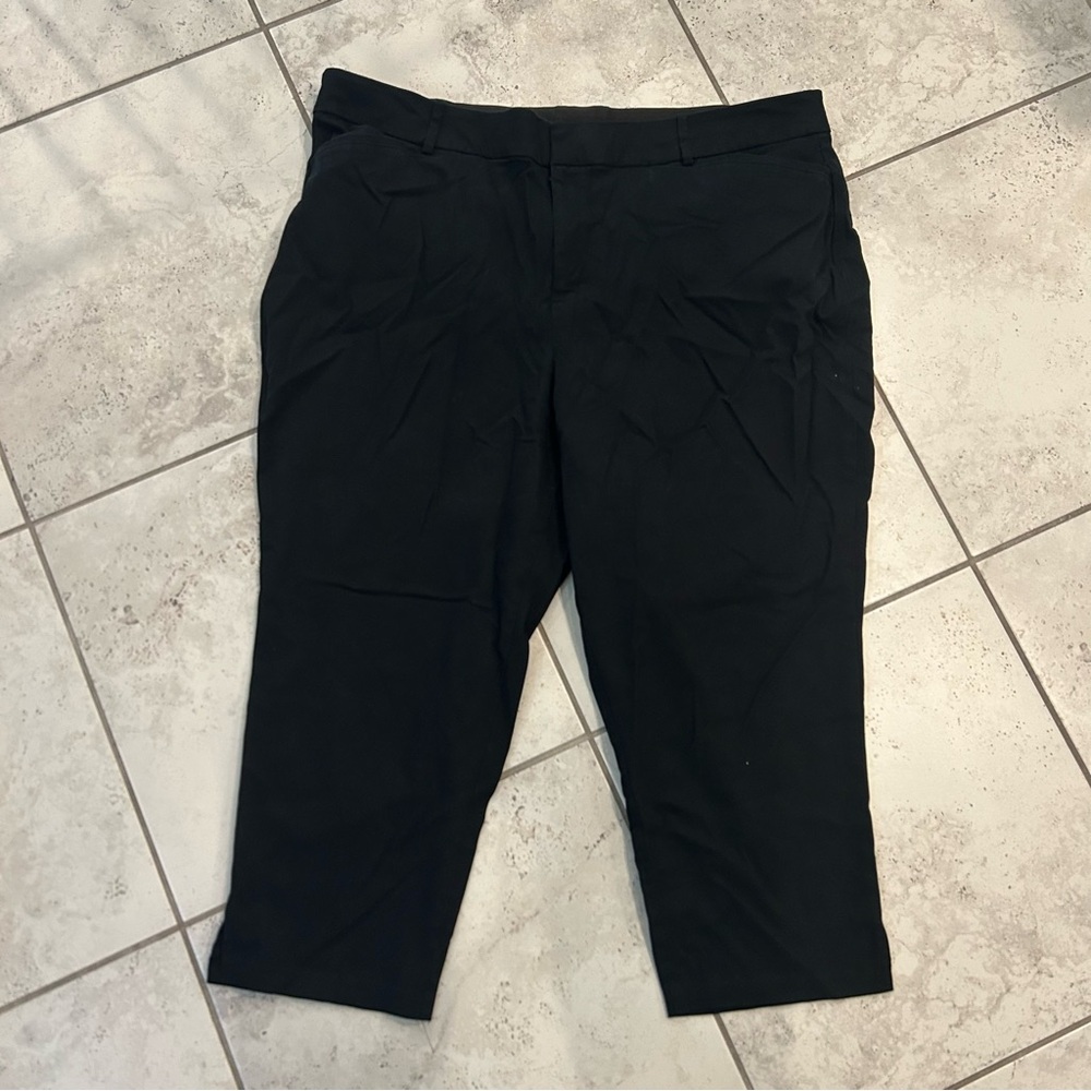 Ava & Viv Black Cropped Dress Pants SIZE 24 - Picture 2 of 6